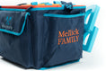 Load image into Gallery viewer, Close‑up of Beachmate System tote showing organized exterior pockets and custom name