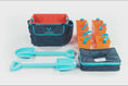 Load and play video in Gallery viewer, Beachmate System on sand with tote, 5 stackable buckets and 2 shovels