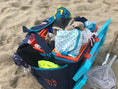 Load image into Gallery viewer, Large Beachmate accessory pouch packed alongside Beachmate buckets and beach gear
