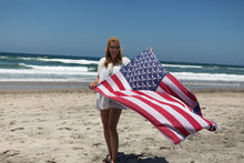 Load image into Gallery viewer, American Flag Turkish Towel
