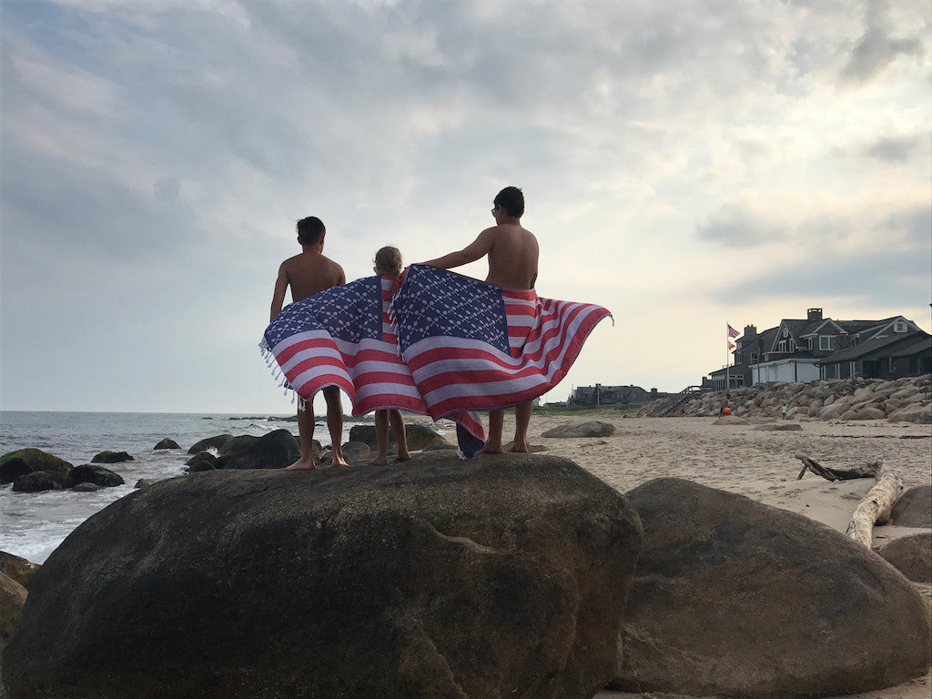 American Flag Turkish Towel