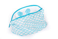 Load image into Gallery viewer, Large Beachmate accessory pouch in blue mesh with zipper, water‑resistant and reusable

